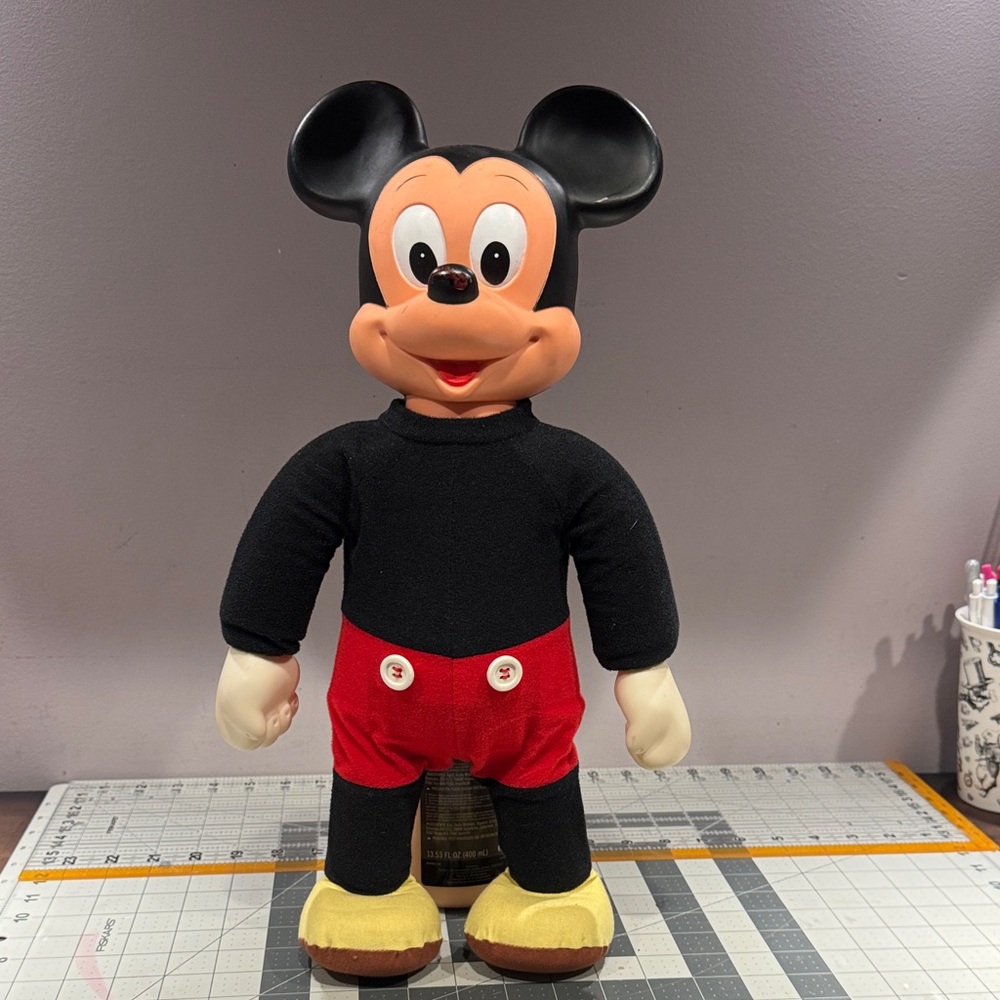 Vintage Disney MARCHING MICKEY MOUSE Walking 17”Doll 1975 Hasbro Plush
